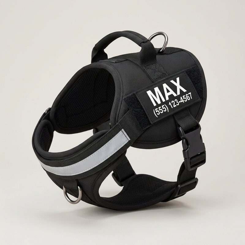 nidob no-pull dog harness with personalized name patch